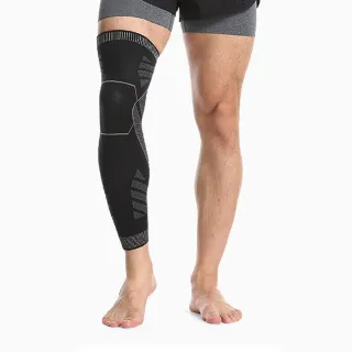 【AOLIKES 奧力克斯】加長型 加壓全腿防護套 單隻(壓縮腿套 運動護膝 護大腿 護小腿 全腿套 籃球 跑步)