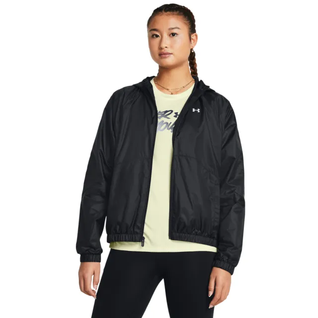 【UNDER ARMOUR】女 SPORT 防風外套_1382698-001(黑色)
