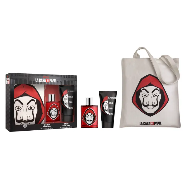 【NETFLIX】LA CASA DE PAPEL 紙房子經典淡香水禮盒-專櫃公司貨(淡香水100ml/沐浴膠150ml/經典托特包)