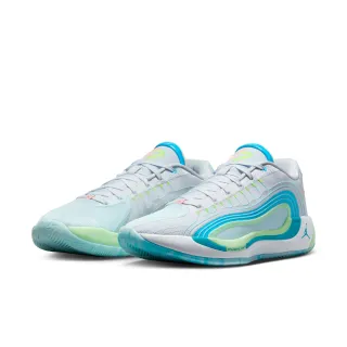 【NIKE 耐吉】籃球鞋 男鞋 運動鞋 喬丹 包覆 緩震 JORDAN LUKA 4 PF 灰藍綠 HF0824-002