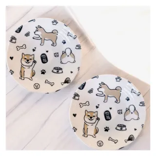 【Ciao Li 僑俐】日本製柴犬6吋深盤三件組(入厝 送禮 日本製造)