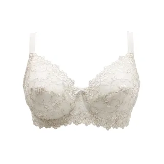 【Gennies 奇妮】2件組*閃耀金蔥仿手工繡花內衣(白)