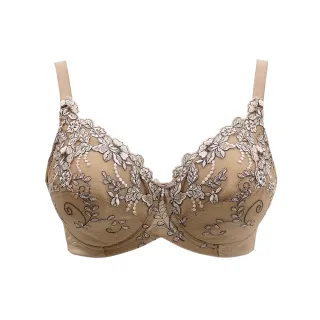 【Gennies 奇妮】2件組*精緻仿手工繡花內衣(咖)