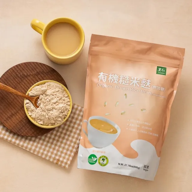 【里仁】有機無加糖糙米麩600g