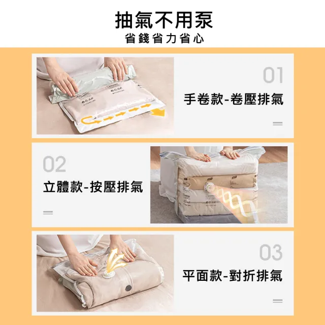 【太力】多入組全系列真空壓縮袋可重覆使用加厚款(居家換季衣物棉被壓縮袋 行李箱 旅行手壓真空袋)