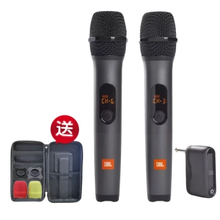 【JBL】JBL Wireless Microphone 無線麥克風組(台灣公司貨隨插即用連結即可演唱贈收納防撞盒/音響設備)