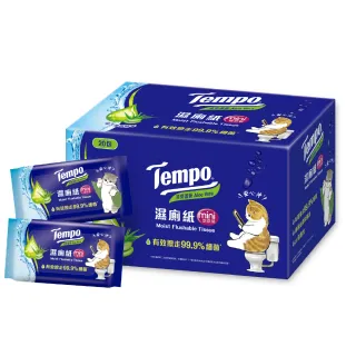【TEMPO】濕式衛生紙迷你袖珍包-清爽蘆薈/櫻花(7抽×20包/迷你彩箱)