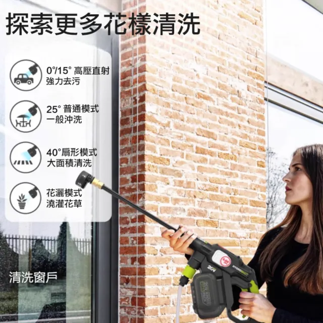 【WORX 威克士】20V 鋰電無刷高壓清洗機 WU633.2(洗車機 清洗機 清潔 高壓 高壓洗車機 無刷清洗機)