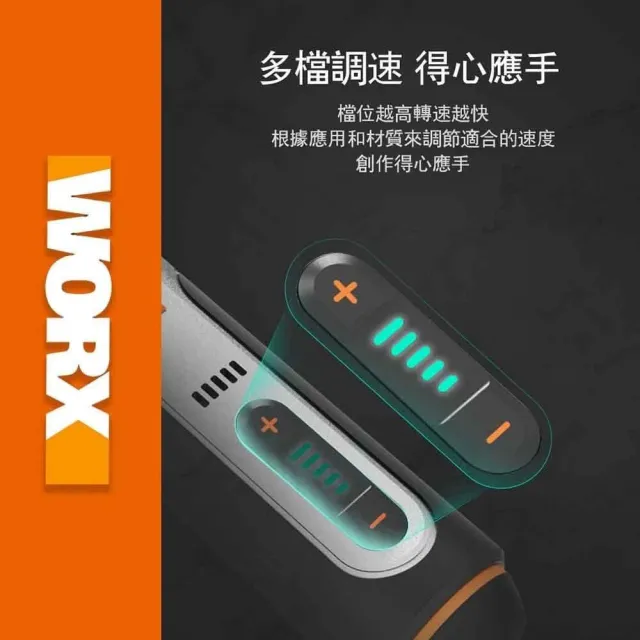 【WORX 威克士】8V 迷你鋰電刻磨機 WX106(無線電磨機 拋光 打磨機 切割機 無線刻磨機 雕刻機)