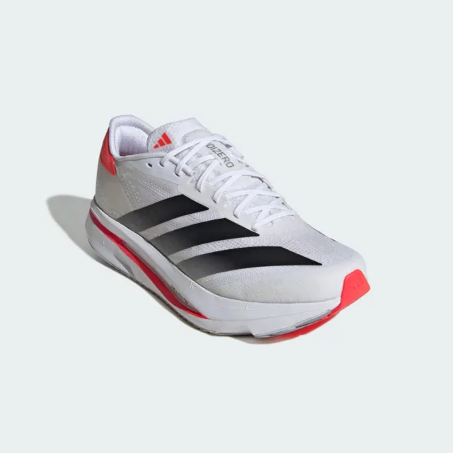【adidas 愛迪達】Adizero Sl2 M Wide 男女 慢跑鞋 寬楦 彈力 支撐 緩震 白 黑紅(JI2987)