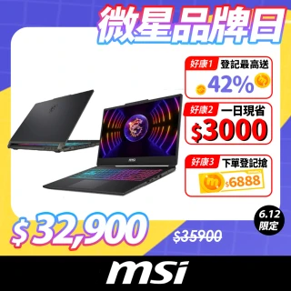 【MSI 微星】15.6吋i7 RTX4060電競筆電(Cyborg 15/i7-13620H/16G/512G SSD/W11/A13VFK-831TW)