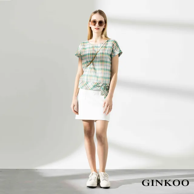【GINKOO 俊克】前大口袋A字短裙