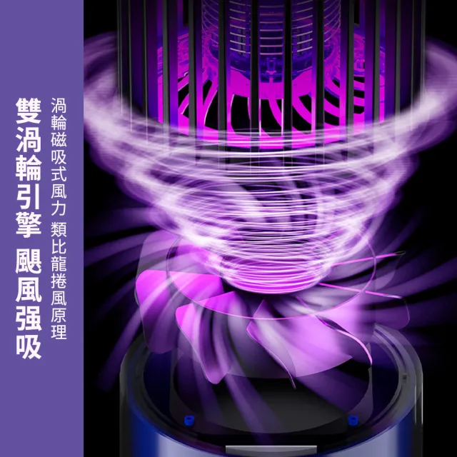 電擊捕蚊燈  720度颶風環吸 仿生科技誘蚊 充電式(誘蚊燈/捕蚊燈/補蚊燈/滅蚊燈)