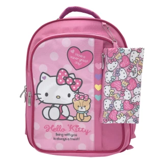 【SANRIO 三麗鷗】Hello Kitty三層背包(台灣正版授權)