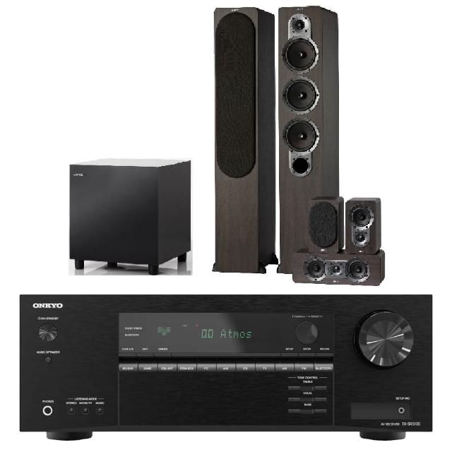 【ONKYO】TX-SR3100+Jamo S428 HCS3木色 五聲道+Jamo SUB210 重低音喇叭(5.1聲道劇院組)