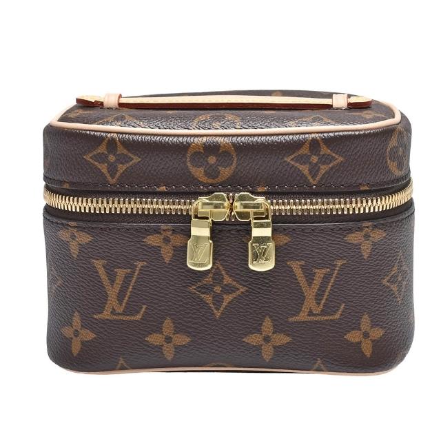 LV LOUIS VUITTON路易威登 M44936 NICE NANO 經典 Monogram 帆布拉鍊化妝箱