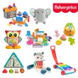 【Fisher price 費雪】經典益智啟蒙玩具超值三件組(匯樂感統玩具/聲光玩具/安撫玩具/寶寶玩具)