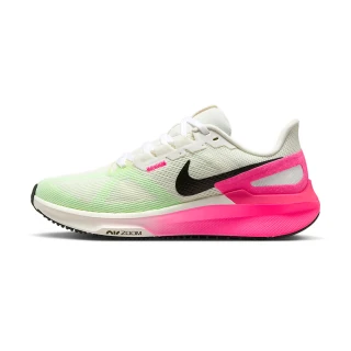 【NIKE 耐吉】Structure 25 CM 女鞋 粉紅色 緩震 運動 跑鞋 透氣 網布 慢跑鞋 IB7452-100