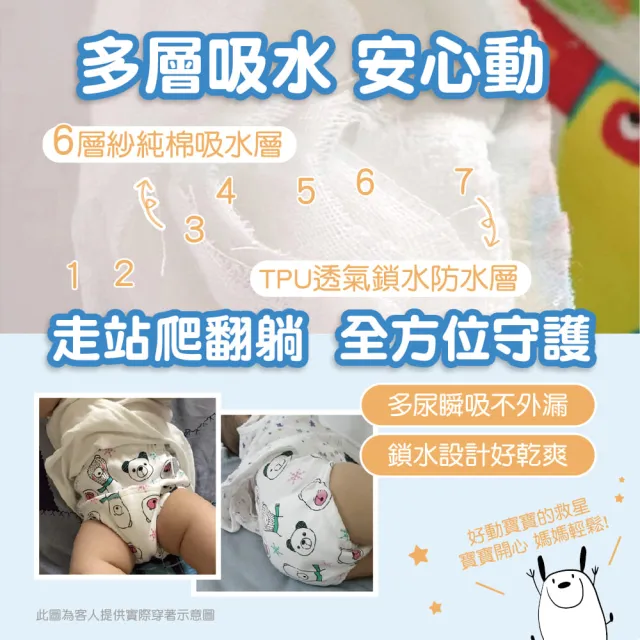 【Mua 姆兒選品】日本加厚6層紗學習褲訓練褲10入組(幼稚園 幼兒園 兒童內褲 布尿布)