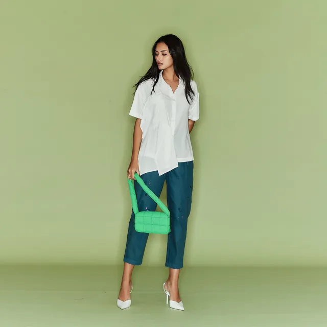 【ICHE 衣哲】Copine法式不規則拼接設計造型襯衫上衣