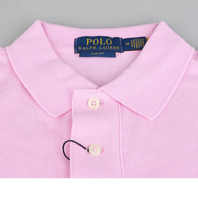 【POLO 保羅】POLO RALPH LAUREN 經典刺繡短袖POLO衫(女款/粉)