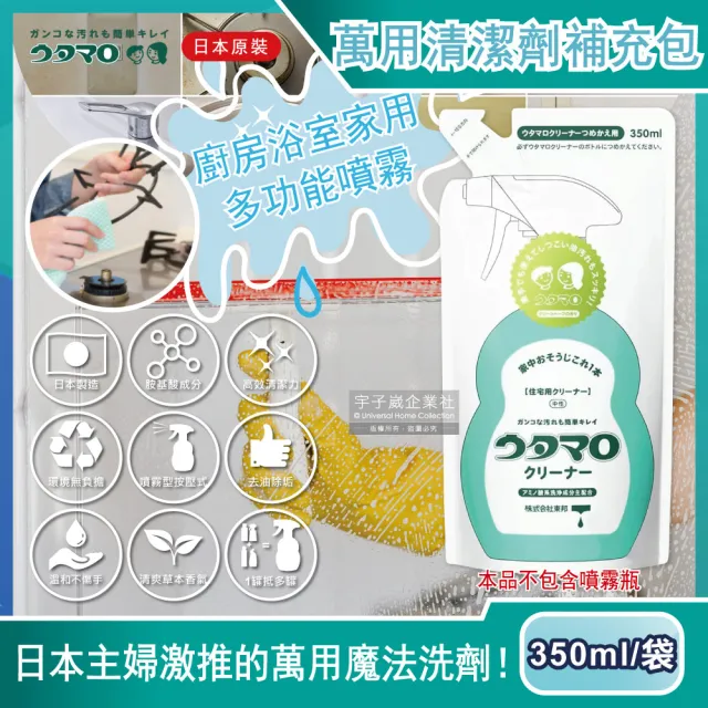 【東邦】歌磨寵物小動物貓狗魔法廚房浴室家事居家萬用清潔劑補充包350ml袋(不包含噴霧瓶)