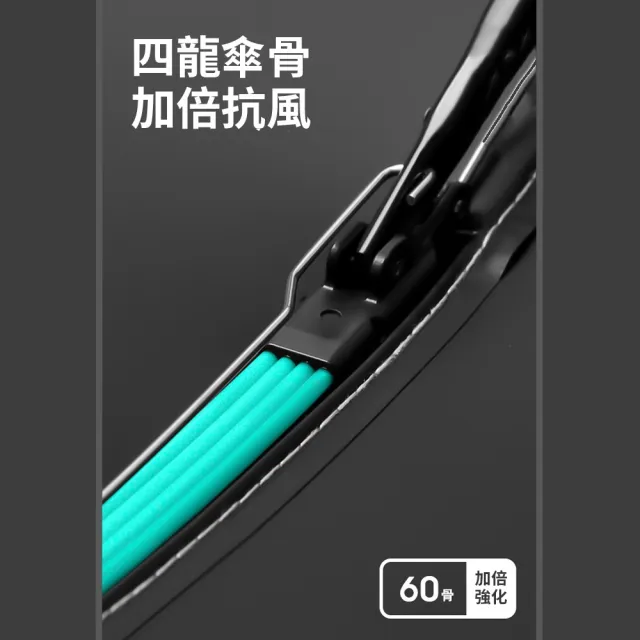 【GER 泰】2入組 抗強風60骨全自動環扣黑膠反向傘(五色 反向傘 折疊傘 自動傘 雨傘)