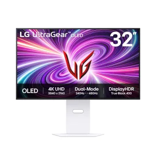 【LG 樂金】32GS95UV-W 32型 OLED 4K 16:9 240-480Hz 雙模式電競螢幕(HDR 400/0.03ms/白)