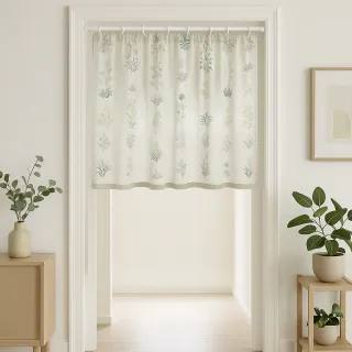 【PLUSIEURS】花巷草弄拉動膠環短簾(寬90*高90公分 贈送小桿)