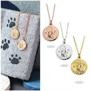 【Vividventure 亞帝芬奇】新年 情人 禮物 限時優惠 史努比 14K 3分 天然鑽石 項鍊 永遠的Snoopy 03