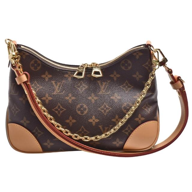 【Louis Vuitton 路易威登】M45832 BOULOGNE系列經典Monogram帆布手提/斜背包(咖啡色)