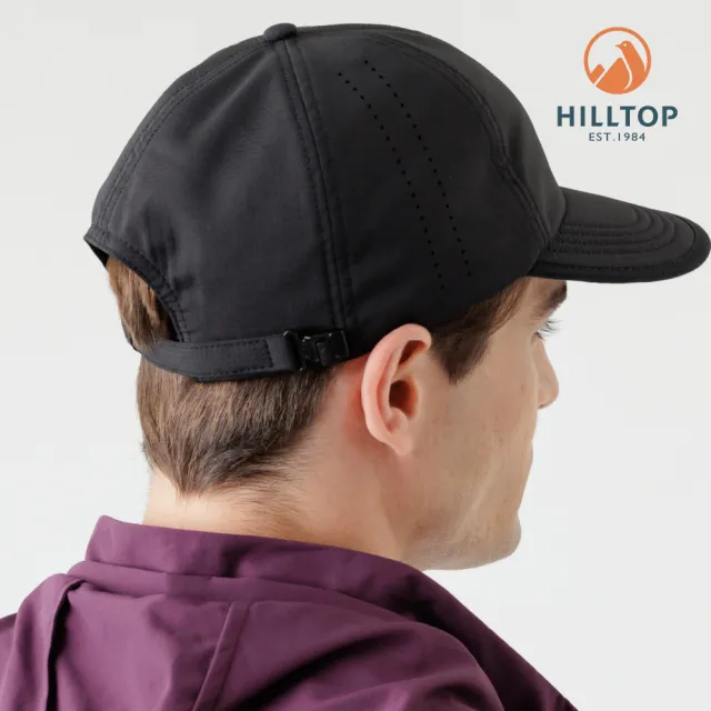【Hilltop 山頂鳥】戶外吸濕排汗透氣機能棒球帽 黑色｜PS01XXJ0ECA0
