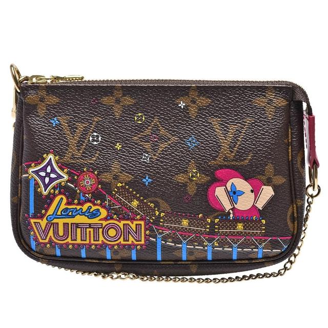 LV LOUIS VUITTON路易威登 M69752 經典 MINI POCHETTE ACCESSOIRES 吉祥物遊樂場玩樂拉鍊迷你手提包