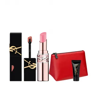 【YSL】官方直營 奢華印記誘光潤唇2入組(奢華印記鎖吻霧唇釉+情挑誘光潤唇膏)