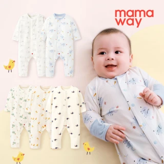 【mamaway 媽媽餵】新生兒長袖連身衣  多款任選(寶寶衣服/嬰兒連身衣)