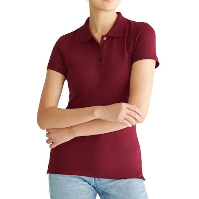 【Aeropostale】2025女時尚典雅棗紅色短袖POLO-網