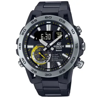 【CASIO 卡西歐】EDIFICE 藍牙 方程式賽車懸吊系統 經典黑 ECB-40DC-1A_48mm