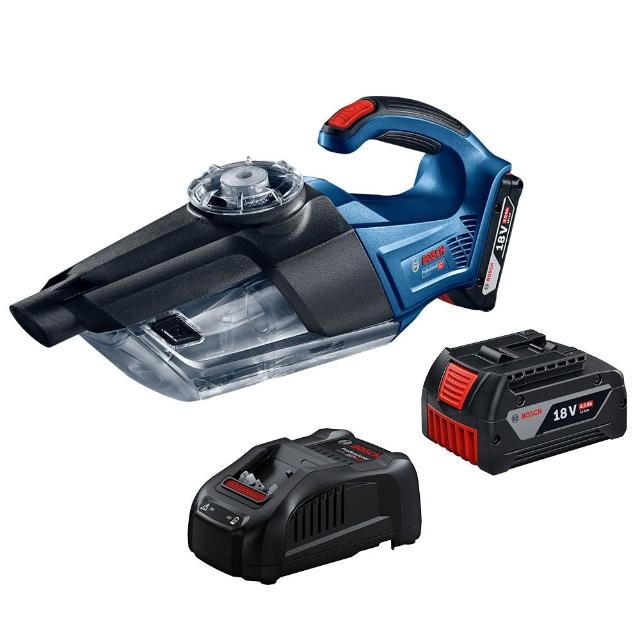 【BOSCH 博世】18V 鋰電吸塵器套組《4.0Ah電池+8A快充組》(GAS 18V-1 車內吸塵)