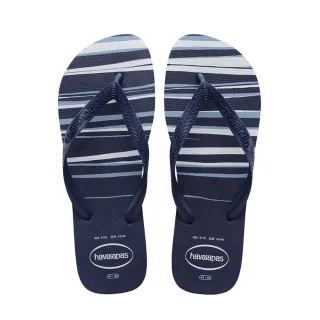 【havaianas 哈瓦仕】拖鞋 男鞋 夾腳拖 線條 幾何圖形 Top Basic 藍 4131932-0306M(哈瓦士)