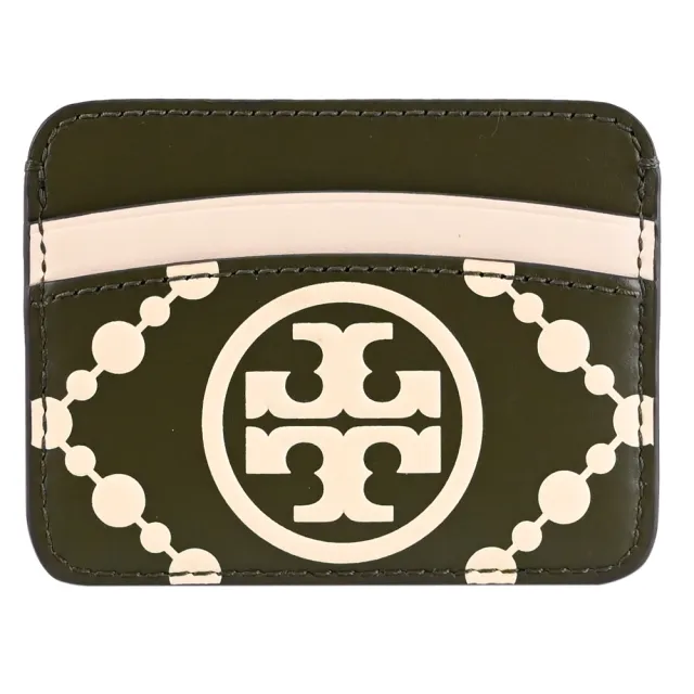 【TORY BURCH】品牌雙T LOGO圖騰信用卡證件名片隨身卡(深綠)