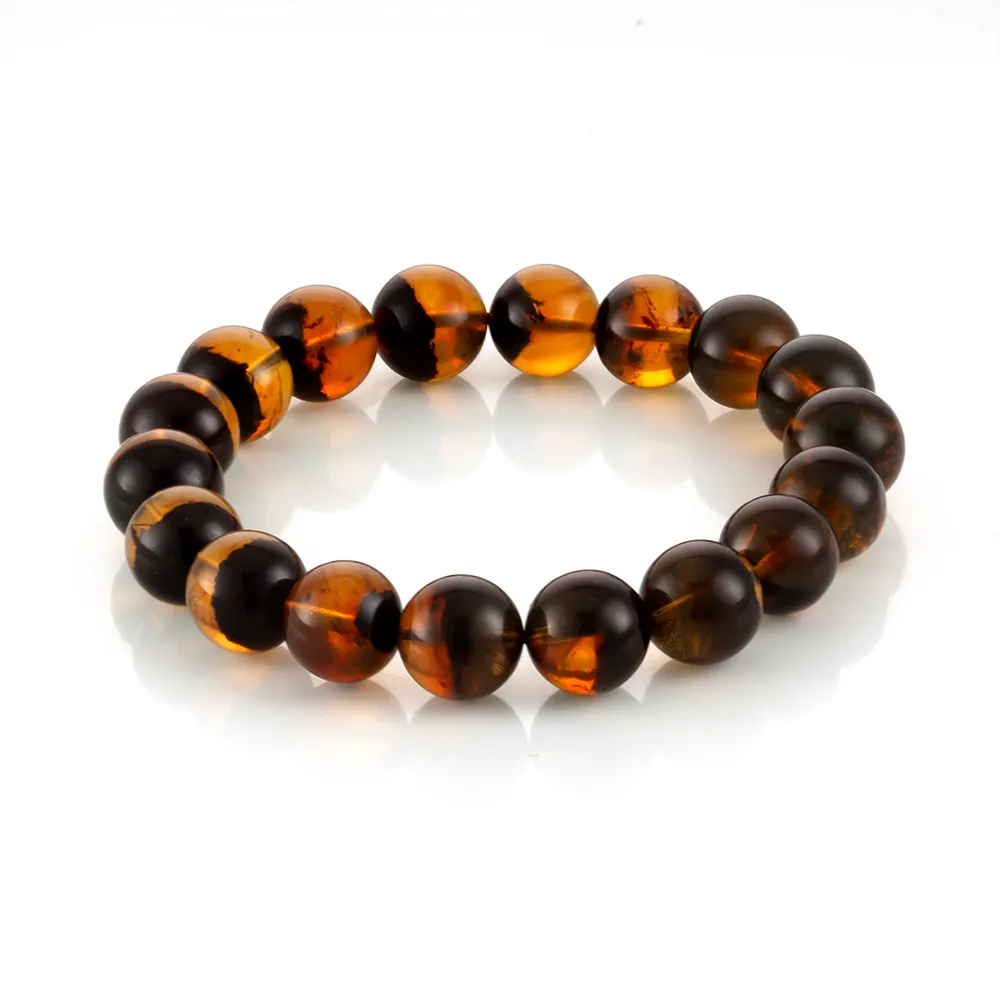 【Woogie武吉珠寶】琥珀蜜蠟稀有精品藍綠珀手鍊(10mm)