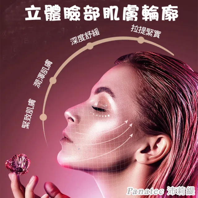 【PANATEC 沛莉緹】臉部溫感緊實拉提美容導入按摩儀(K-556)