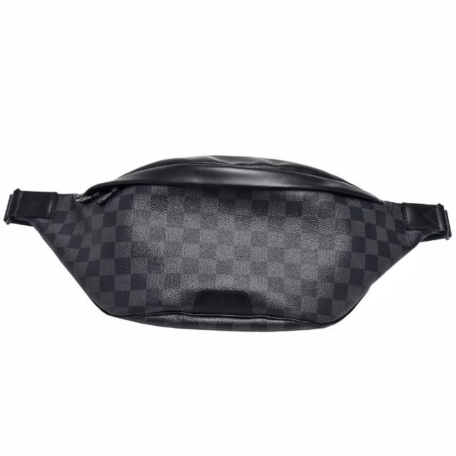 【Louis Vuitton 路易威登】LV N40187 Discovery Damier Graphite帆布牛皮飾邊斜背/腰包
