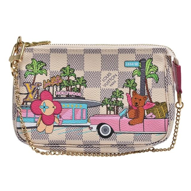 【Louis Vuitton 路易威登】N60487經典MINI POCHETTE吉祥物遊覽荷里活拉鍊迷你手提包