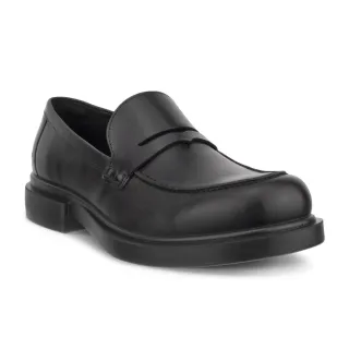 【ecco】METROPOLE SEOUL 都會首爾經典套入式正裝皮鞋 男鞋(黑色 52232401001)