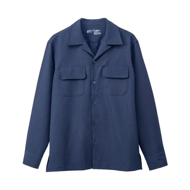 【MUJI 無印良品】男透氣彈性泡泡紗襯衫式外套(共4色)