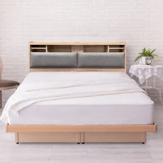 【KIKY】飛燕附插座貓抓皮靠墊二件床組雙人5尺(床頭片+掀床底)