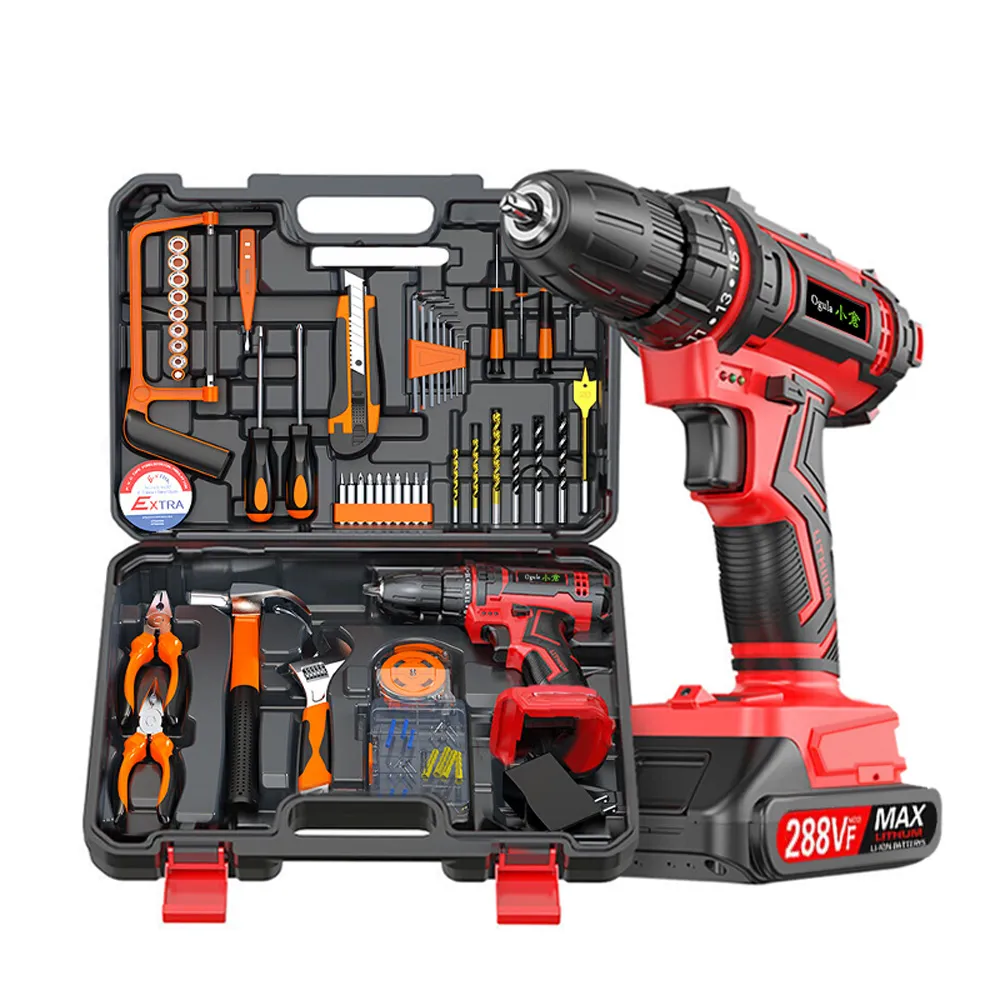 Ogula 小倉】288Vf衝擊鑽（贈126件工具套裝）雙速正反轉(電鑽/衝擊鑽/衝擊扳手/電動起子) - momo購物網- 好評推薦-2026年1月