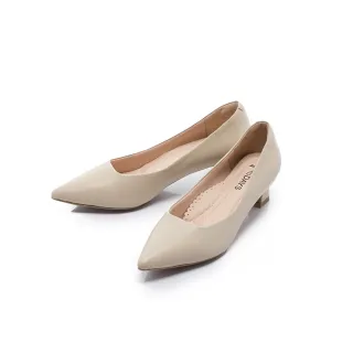 【FAIR LADY】七日色階7Days．時髦尖頭小貓跟鞋(典雅杏、602609)