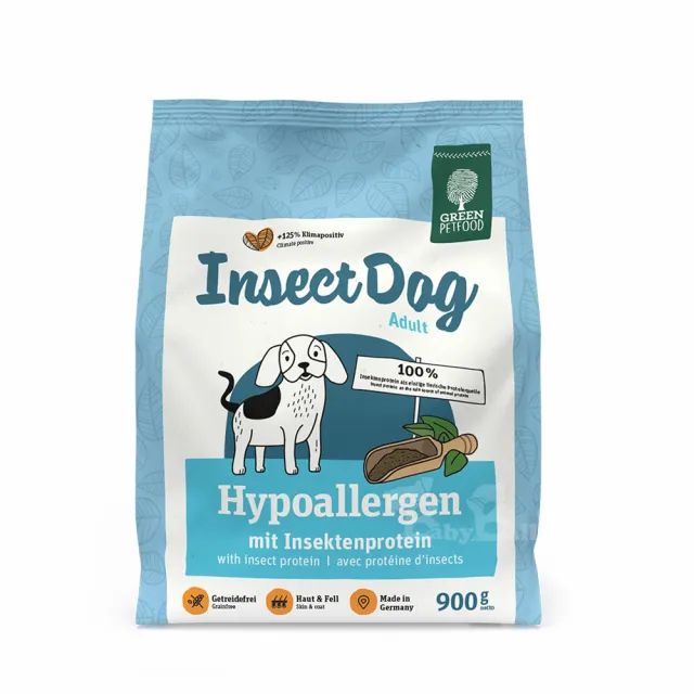 【Green Petfood 德國綠自然】昆蟲蛋白 無穀低敏成犬飼料 9KG/900G*10入(皮膚毛髮健康 狗飼料 乾糧)